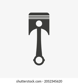 Car piston vector icon isolated on white background.  Engine parts sign.