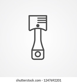 Car piston vector icon sign symbol