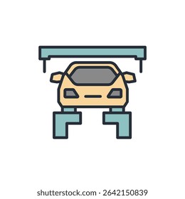 car pit icon collection .design style with background