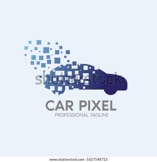 car pixel vector logo\
design template
