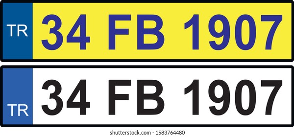Car Plate Turkey Fenerbahce License Plate
