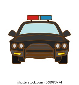 car police icon image, vector illustration design