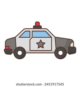 Car police icon vector design template