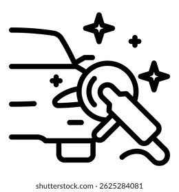 Elemento polaco del icono del coche para el diseño