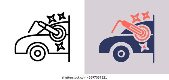 Car Polish Icon whitegrey Vector Illustration