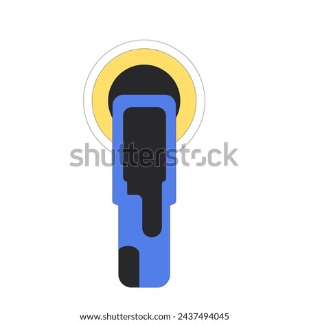Car polisher machine. Repair auto equipment. Remove scratch on vehicle isolated on white background. Vector illustration of automobile service tools.