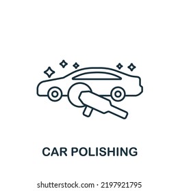 Car Polishing icon. Line simple line Car Service icon for templates, web design and infographics