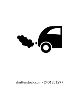contaminación del coche vectores de escape dióxido de carbono, ilustración plana creativa sobre fondo blanco..eps