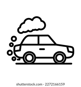 Car Pollution Icon Design For Personal And Commercial use