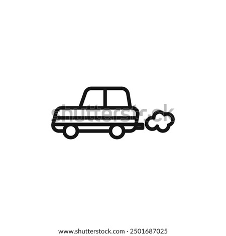 car pollution icon isolated on white background