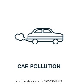 Car Pollution icon. Simple element from global warming collection. Creative Car Pollution icon for web design, templates, infographics and more