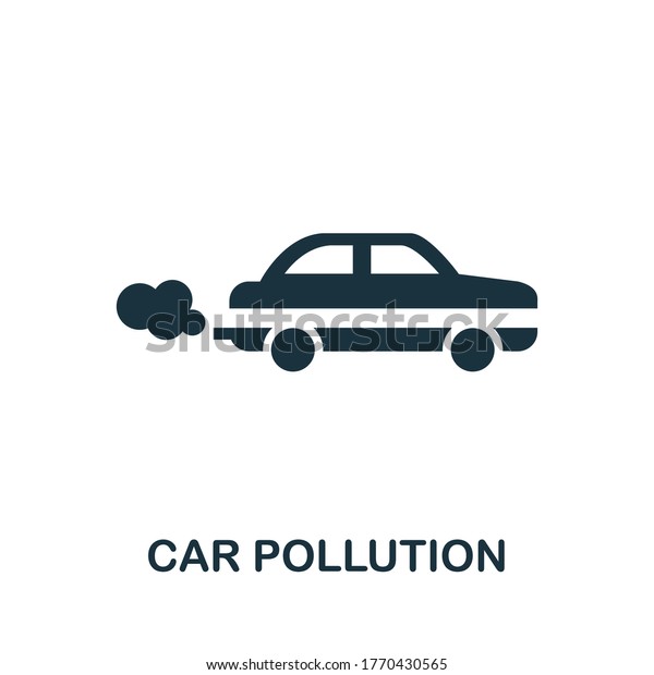 Car Pollution icon. Simple element from global\
warming collection. Creative Car Pollution icon for web design,\
templates, infographics and\
more