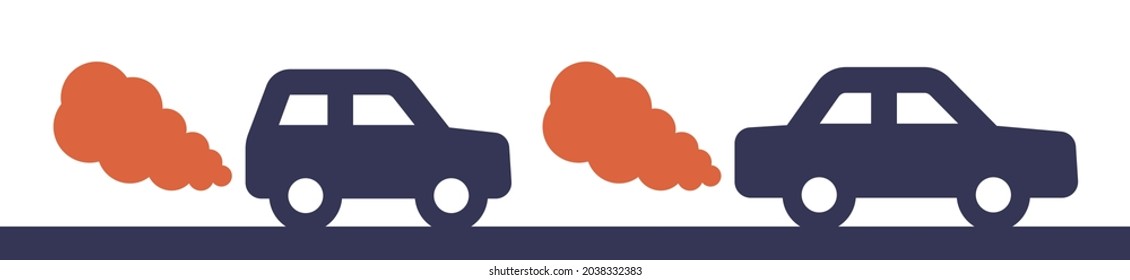 Car pollution icon vector illustration.