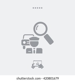 Car pooling concept icon