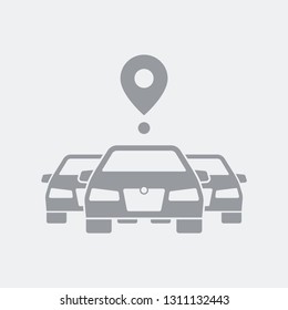 Car position concept icon