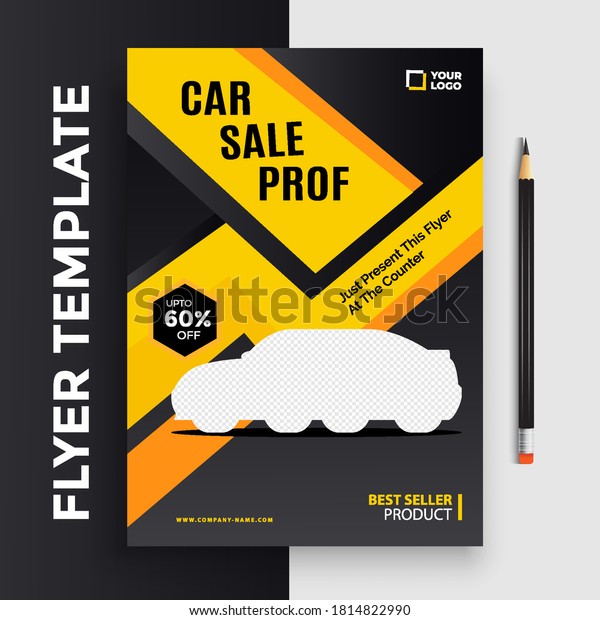 car\
poster flyer pamphlet brochure cover design layout space for photo\
background, vector illustration template in A4\
size