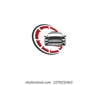 Diseño del logotipo de diseño del concepto de coche premium. Ilustración de vectores de diseño creativo y moderno de diseño de autocar Premium.