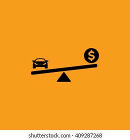 Car price icon vector