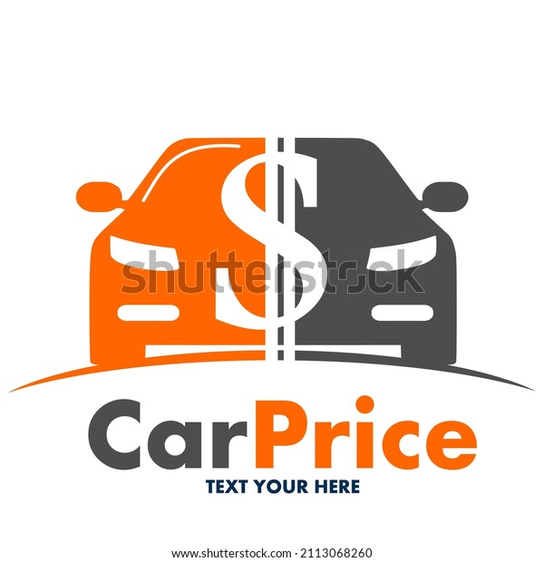 Car price vector logo template. This design\
use dollar symbol. Suitable for\
business