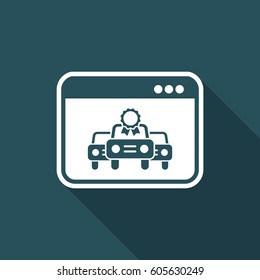 Car prize winner - Vector flat icon