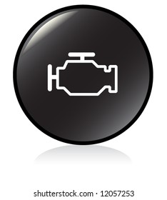 Advertencia de camión - signo luminoso - versión NEGRA - motor