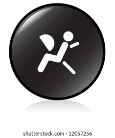 car problem warning - illuminated sign - BLACK version - airbag