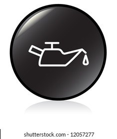 car problem warning - illuminated sign - BLACK version - oil level