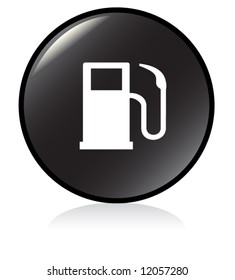 car problem warning - illuminated sign - BLACK version - gas level