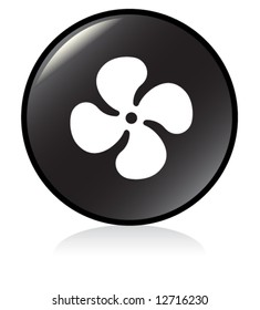 car problem warning - illuminated sign - BLACK version - fan warning