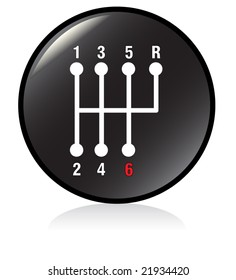 car problem warning - illuminated sign - BLACK version - gearshift problem