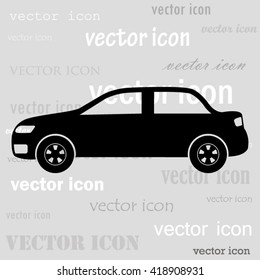 car profile black vector icon
