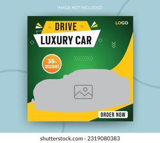 Car promotion social media online post web banner ads layout design template
