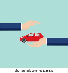 Car Protection, business service icons template. Can be used for workflow layout, banner, diagram. Vector illustration.