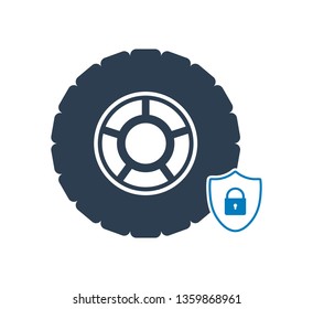 Car Protection Icon. Flat style vector EPS.