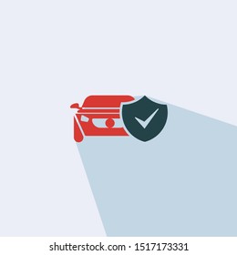 Car protection icon - car security vector