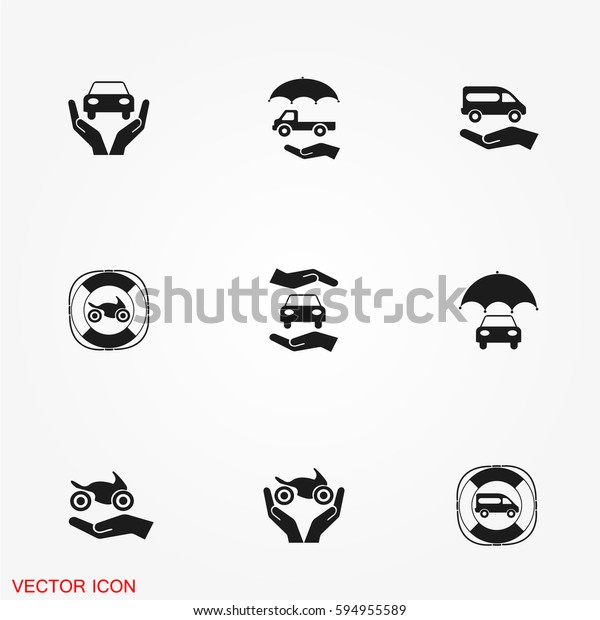Car Protection icon set\
vector