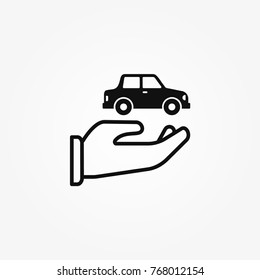 Car Protection icon vector