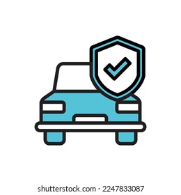 Car Protection Icon Vector Illustration