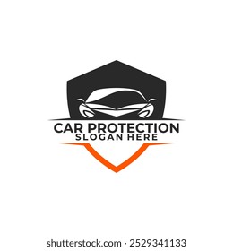 Car Protection logo design, Car Shield logo vector, Automobile logo design template