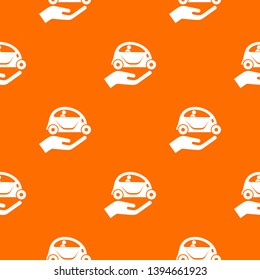 Car protection pattern vector orange for any web design best