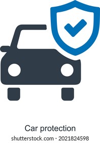 Car Protection Plan Icon Concept