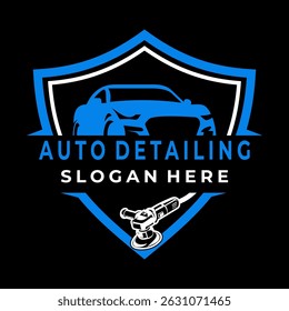 Car Protections logo design vector template. Car detailing with shield logo design vector template