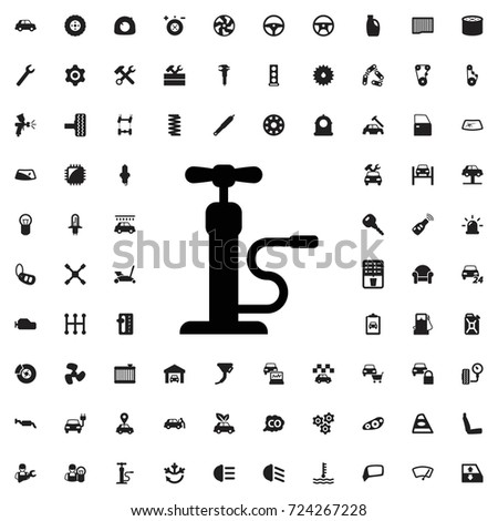 Car pump icon. set of filled car service icons.