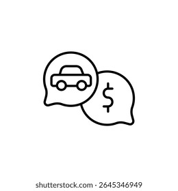 Car Purchase Price Negotiation In Chat Bubbles On Transparent Background
