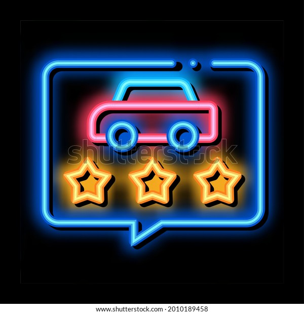 car quality assessment neon light sign\
vector. Glowing bright icon car quality assessment sign.\
transparent symbol\
illustration