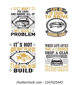 Car Quote and Saying Set Bundle