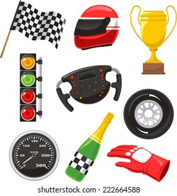 car race clip art collection cartoon vector illustration
