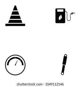 car race icon set
