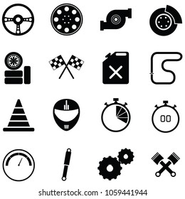 car race icon set