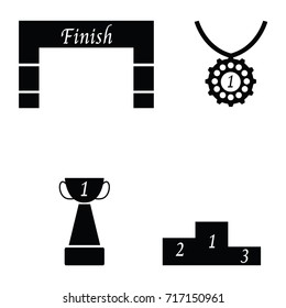 car race icon set